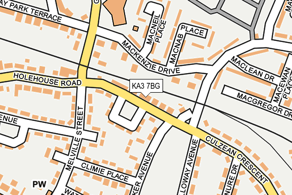 KA3 7BG map - OS OpenMap – Local (Ordnance Survey)