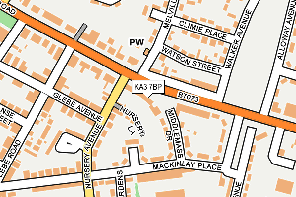 KA3 7BP map - OS OpenMap – Local (Ordnance Survey)