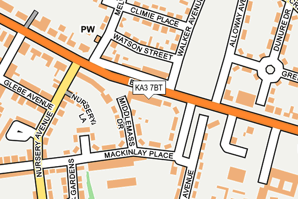 KA3 7BT map - OS OpenMap – Local (Ordnance Survey)