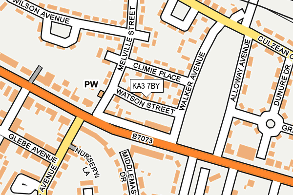 KA3 7BY map - OS OpenMap – Local (Ordnance Survey)