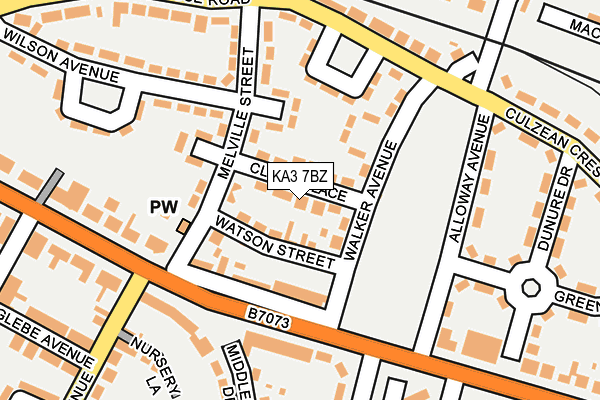 KA3 7BZ map - OS OpenMap – Local (Ordnance Survey)