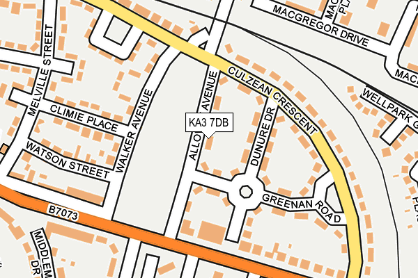 KA3 7DB map - OS OpenMap – Local (Ordnance Survey)