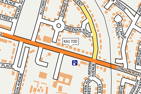 KA3 7DD map - OS OpenMap – Local (Ordnance Survey)