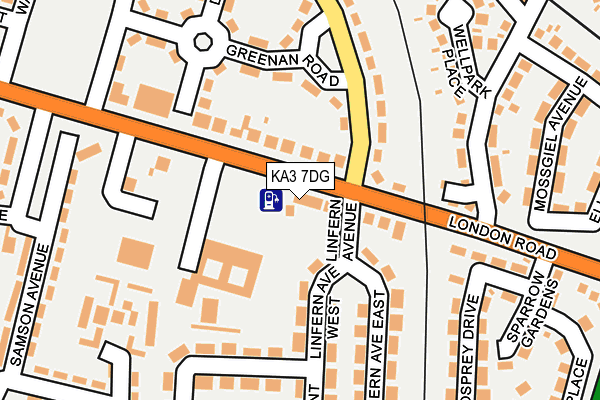 KA3 7DG map - OS OpenMap – Local (Ordnance Survey)