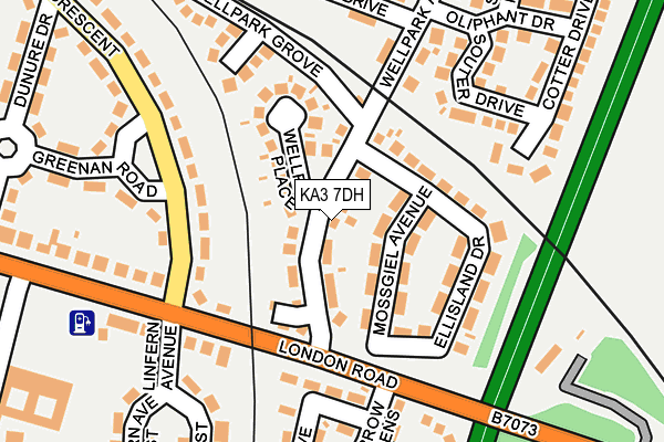 KA3 7DH map - OS OpenMap – Local (Ordnance Survey)