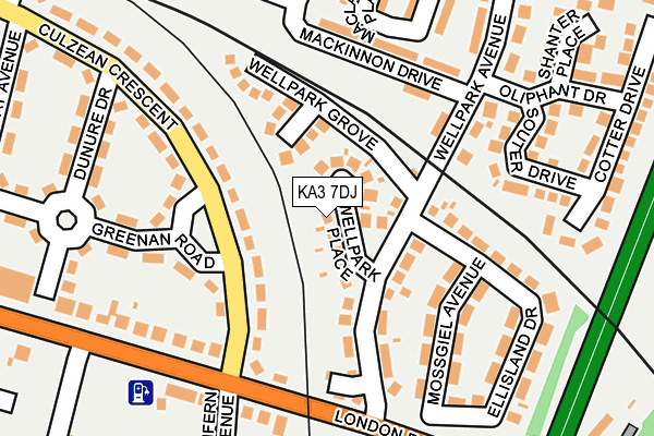 KA3 7DJ map - OS OpenMap – Local (Ordnance Survey)