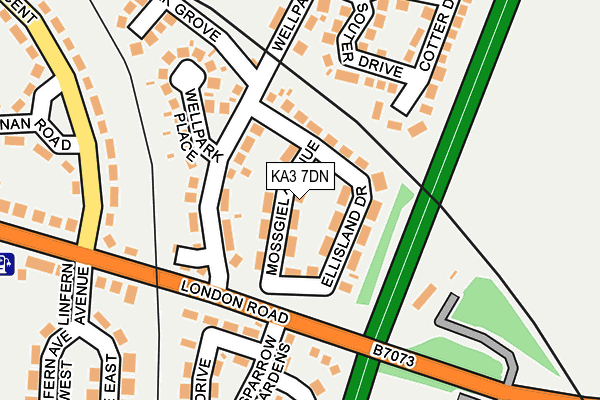 KA3 7DN map - OS OpenMap – Local (Ordnance Survey)