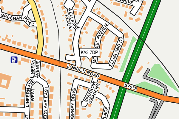 KA3 7DP map - OS OpenMap – Local (Ordnance Survey)