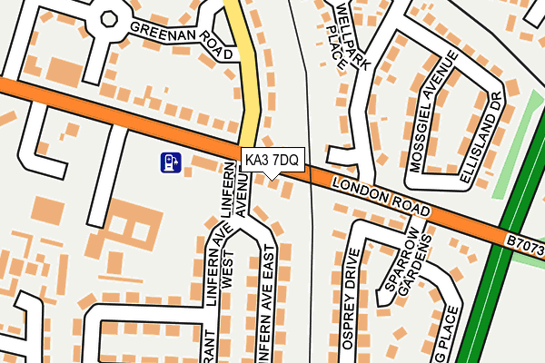 KA3 7DQ map - OS OpenMap – Local (Ordnance Survey)