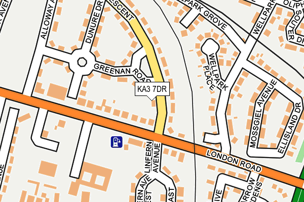 KA3 7DR map - OS OpenMap – Local (Ordnance Survey)