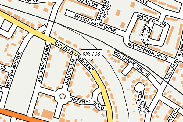KA3 7DS map - OS OpenMap – Local (Ordnance Survey)