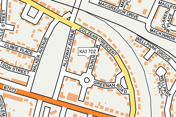 KA3 7DZ map - OS OpenMap – Local (Ordnance Survey)