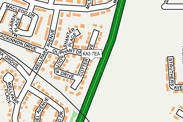 KA3 7EA map - OS OpenMap – Local (Ordnance Survey)