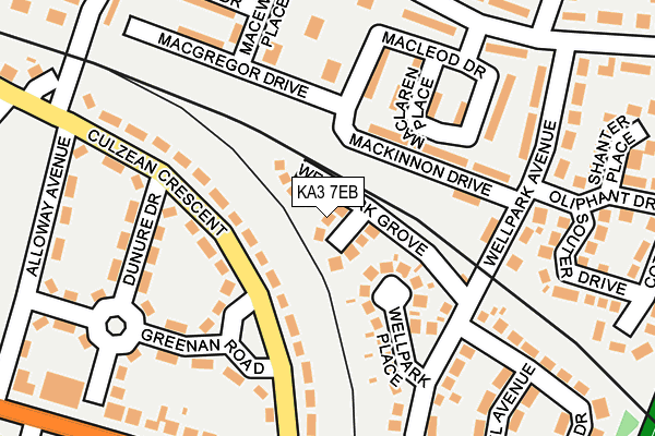 KA3 7EB map - OS OpenMap – Local (Ordnance Survey)