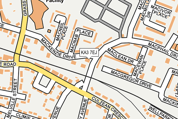 KA3 7EJ map - OS OpenMap – Local (Ordnance Survey)