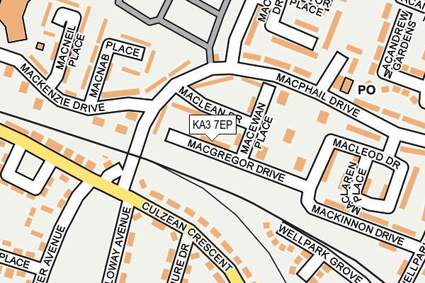 KA3 7EP map - OS OpenMap – Local (Ordnance Survey)
