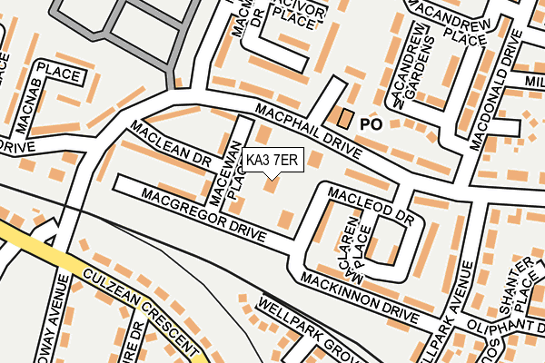 KA3 7ER map - OS OpenMap – Local (Ordnance Survey)