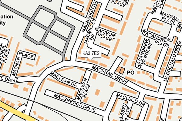 KA3 7ES map - OS OpenMap – Local (Ordnance Survey)