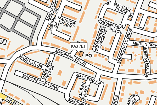 KA3 7ET map - OS OpenMap – Local (Ordnance Survey)