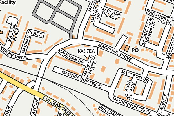 KA3 7EW map - OS OpenMap – Local (Ordnance Survey)