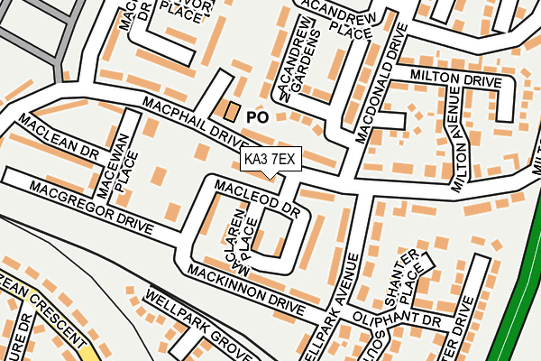 KA3 7EX map - OS OpenMap – Local (Ordnance Survey)