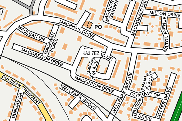 KA3 7EZ map - OS OpenMap – Local (Ordnance Survey)