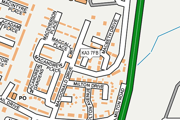 KA3 7FB map - OS OpenMap – Local (Ordnance Survey)