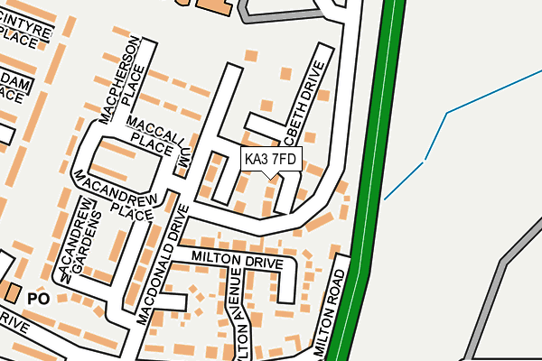 KA3 7FD map - OS OpenMap – Local (Ordnance Survey)