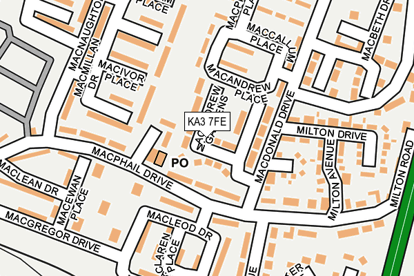 KA3 7FE map - OS OpenMap – Local (Ordnance Survey)
