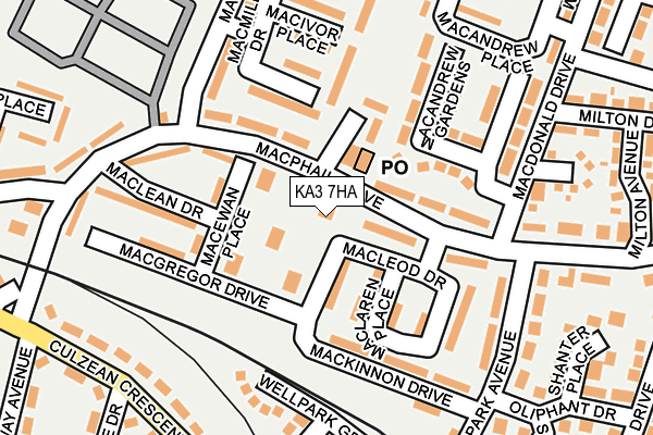 KA3 7HA map - OS OpenMap – Local (Ordnance Survey)
