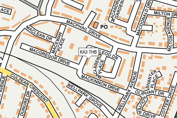 KA3 7HB map - OS OpenMap – Local (Ordnance Survey)