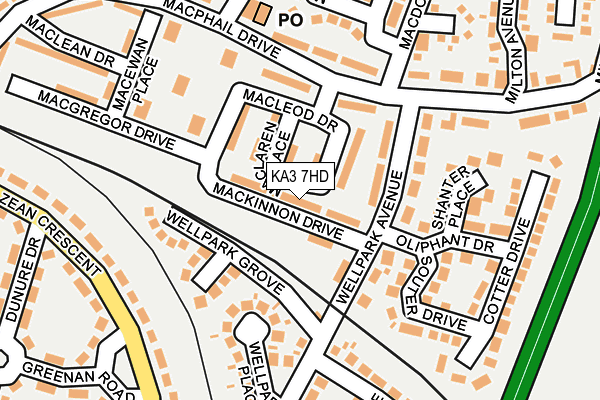 KA3 7HD map - OS OpenMap – Local (Ordnance Survey)
