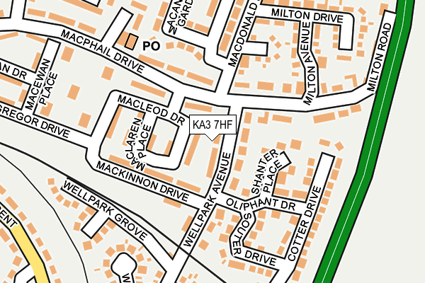 KA3 7HF map - OS OpenMap – Local (Ordnance Survey)