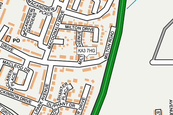 KA3 7HG map - OS OpenMap – Local (Ordnance Survey)
