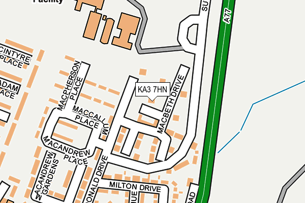 KA3 7HN map - OS OpenMap – Local (Ordnance Survey)