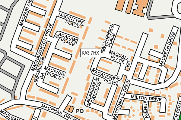 KA3 7HX map - OS OpenMap – Local (Ordnance Survey)