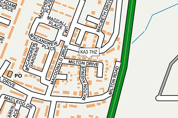 KA3 7HZ map - OS OpenMap – Local (Ordnance Survey)