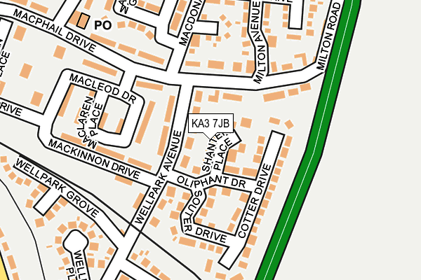 KA3 7JB map - OS OpenMap – Local (Ordnance Survey)