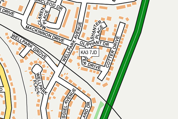 KA3 7JD map - OS OpenMap – Local (Ordnance Survey)