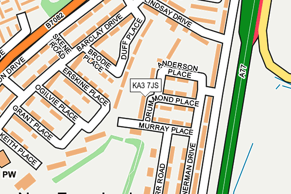 KA3 7JS map - OS OpenMap – Local (Ordnance Survey)