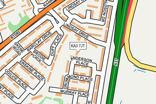 KA3 7JT map - OS OpenMap – Local (Ordnance Survey)