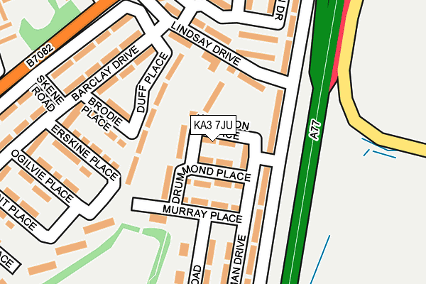 KA3 7JU map - OS OpenMap – Local (Ordnance Survey)