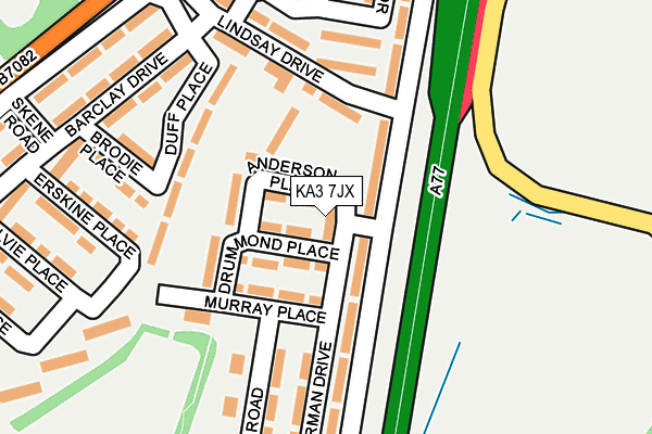 KA3 7JX map - OS OpenMap – Local (Ordnance Survey)