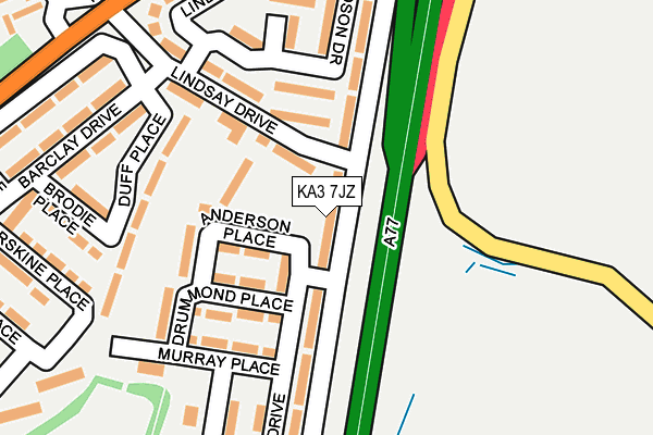 KA3 7JZ map - OS OpenMap – Local (Ordnance Survey)