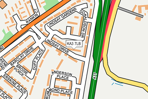 KA3 7LB map - OS OpenMap – Local (Ordnance Survey)