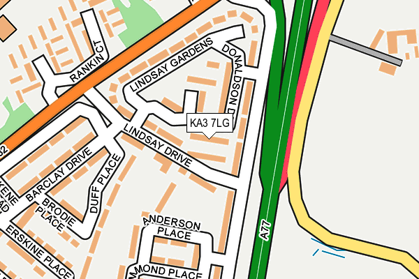 KA3 7LG map - OS OpenMap – Local (Ordnance Survey)