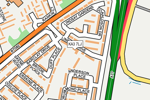 KA3 7LJ map - OS OpenMap – Local (Ordnance Survey)