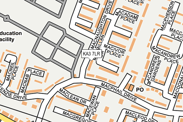 KA3 7LR map - OS OpenMap – Local (Ordnance Survey)