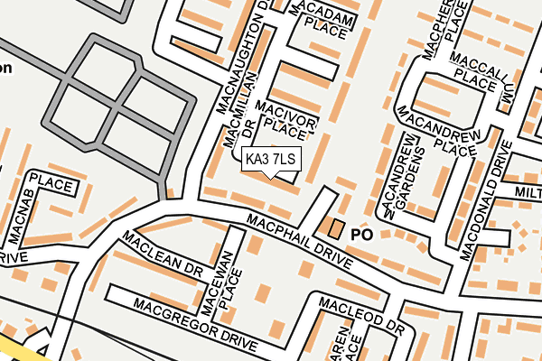KA3 7LS map - OS OpenMap – Local (Ordnance Survey)