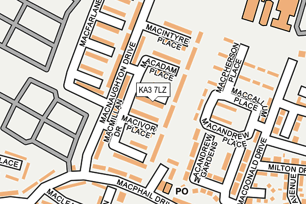 KA3 7LZ map - OS OpenMap – Local (Ordnance Survey)